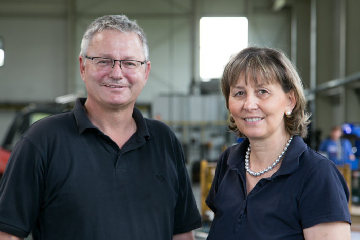 Martin Lerchenmüller, dessen Ehefrau Antoinette und Sohn Andreas